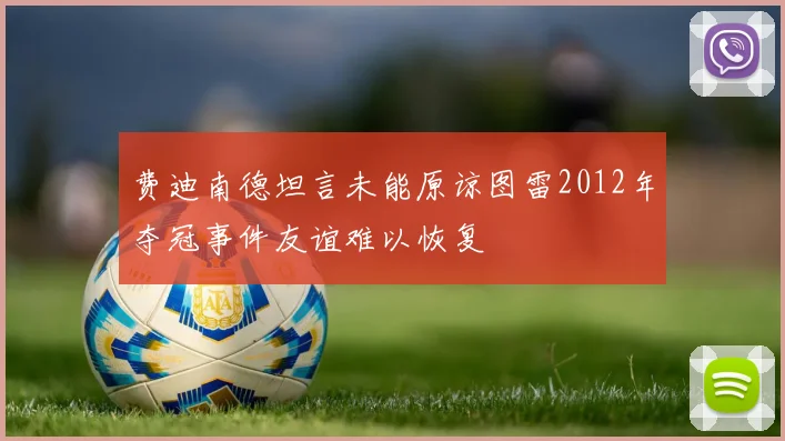 费迪南德坦言未能原谅图雷2012年夺冠事件友谊难以恢复